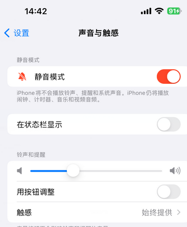 滁州苹果15Pro维修网点分享iPhone15Pro系列机型中隐藏静音图标 